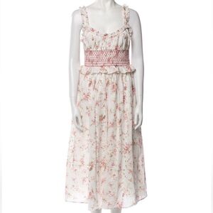 Christian Lacroix Cottagecore Floral Print Midi Length Dress Size Medium